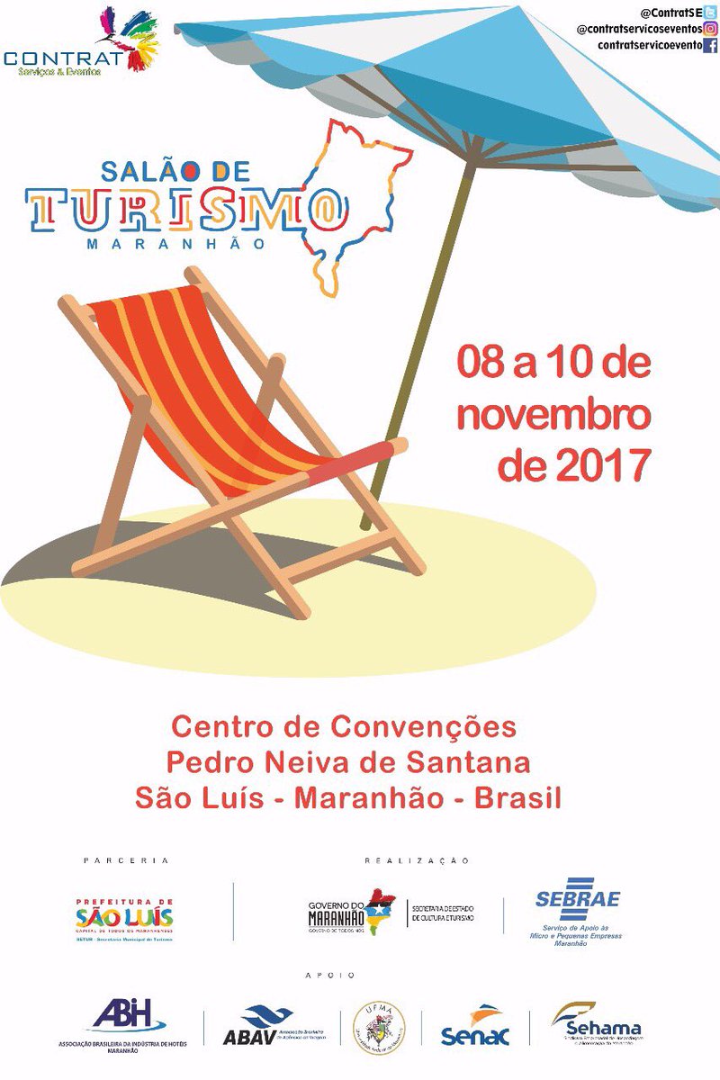 ContratSE's tweet image. #SalãoDeTurismo
De 8 à 10 de Novembro!
Centro de convenções Pedro Neiva de Santana - Multicenter Sebrae - Cohafuma