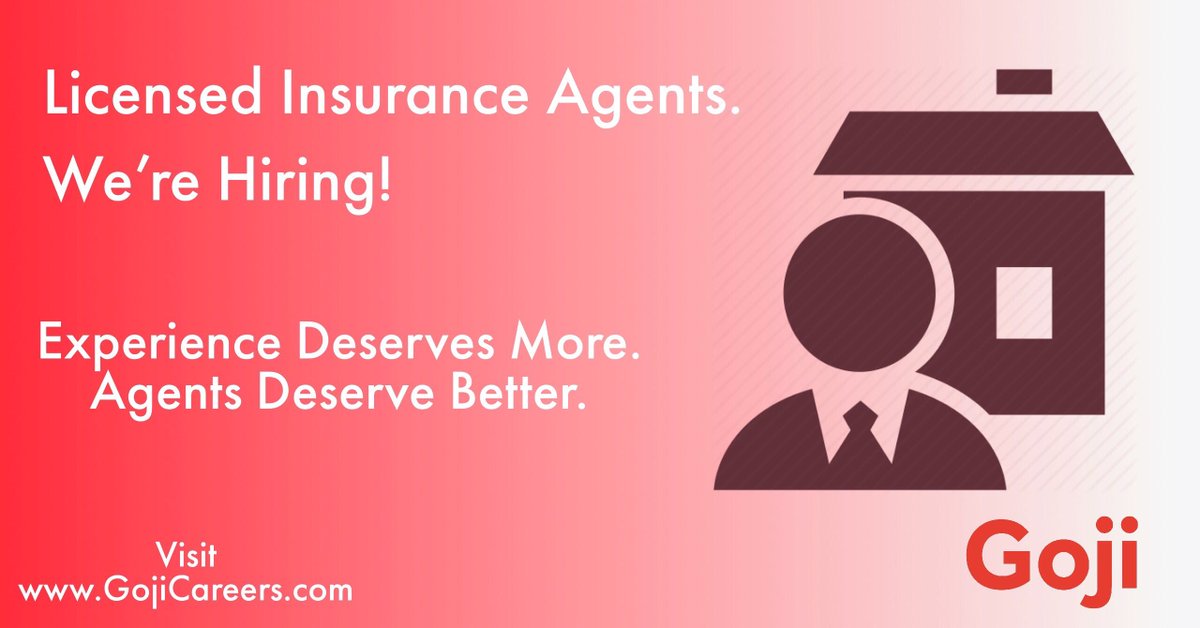 Goji_Life's tweet photo. Goji Insurance Now Hiring Licensed Insurance Agents Today! 

Visit https://t.co/pfI3uoVmO6 To Learn More! 

#GojiLife #GojiCareers https://t.co/7RyATXUCZ7