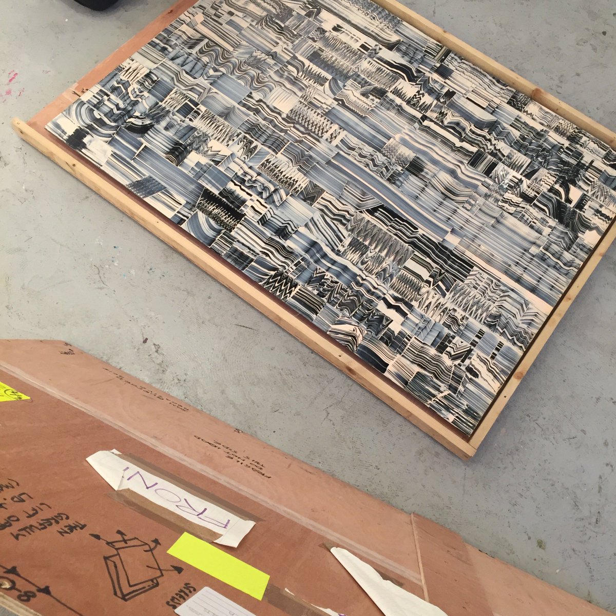 FiumanoProjects's tweet image. Today is the last day!! #samburford #soloexhibition @FiumanoProjects 
&apos;Blue Movie Negative in 336 Brushes&apos;, 2015 #shipping