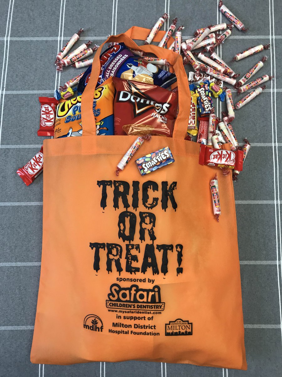 MiltonDowntown's tweet image. Trick or Treat bags $5 each with proceeds going to the Milton District Hospital Foundation. Contact Pat pcluett@haltonhealthcare.com