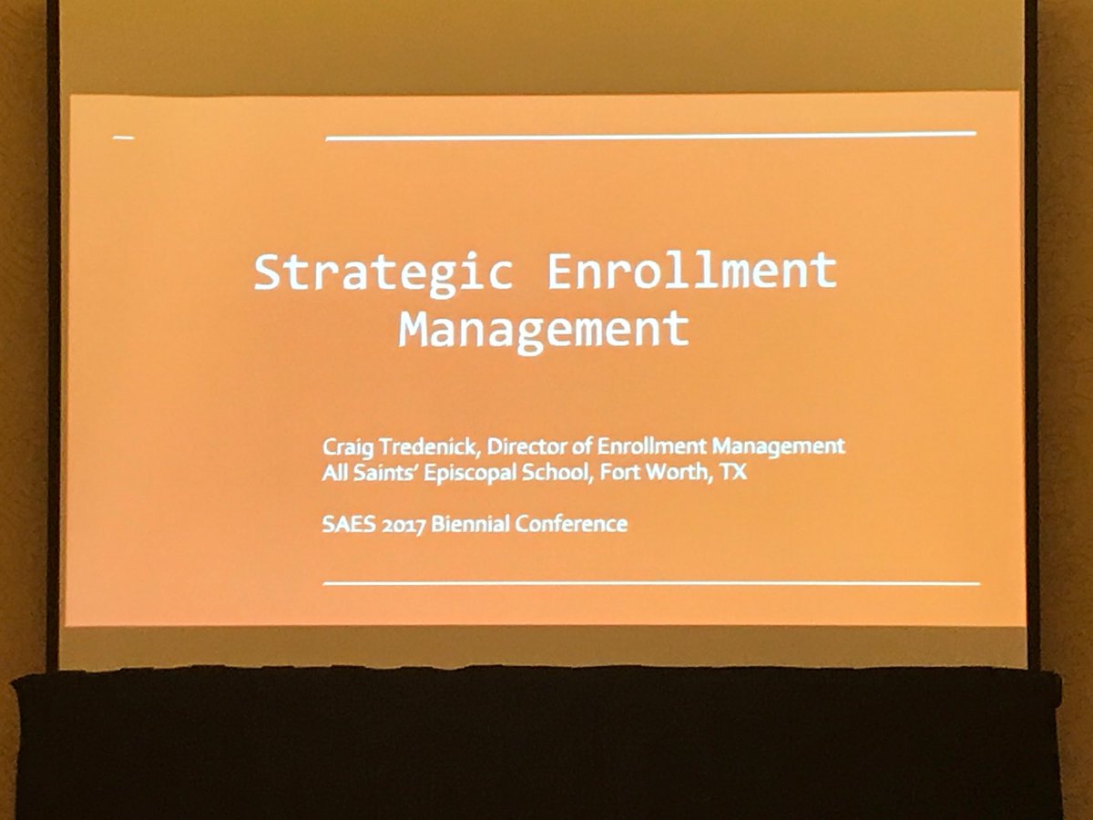 CraigTredenick's tweet photo. Honored to be a part of the conference. #SAES2017 #strategicenrollmentmanagement https://t.co/kyPXpnkXbR