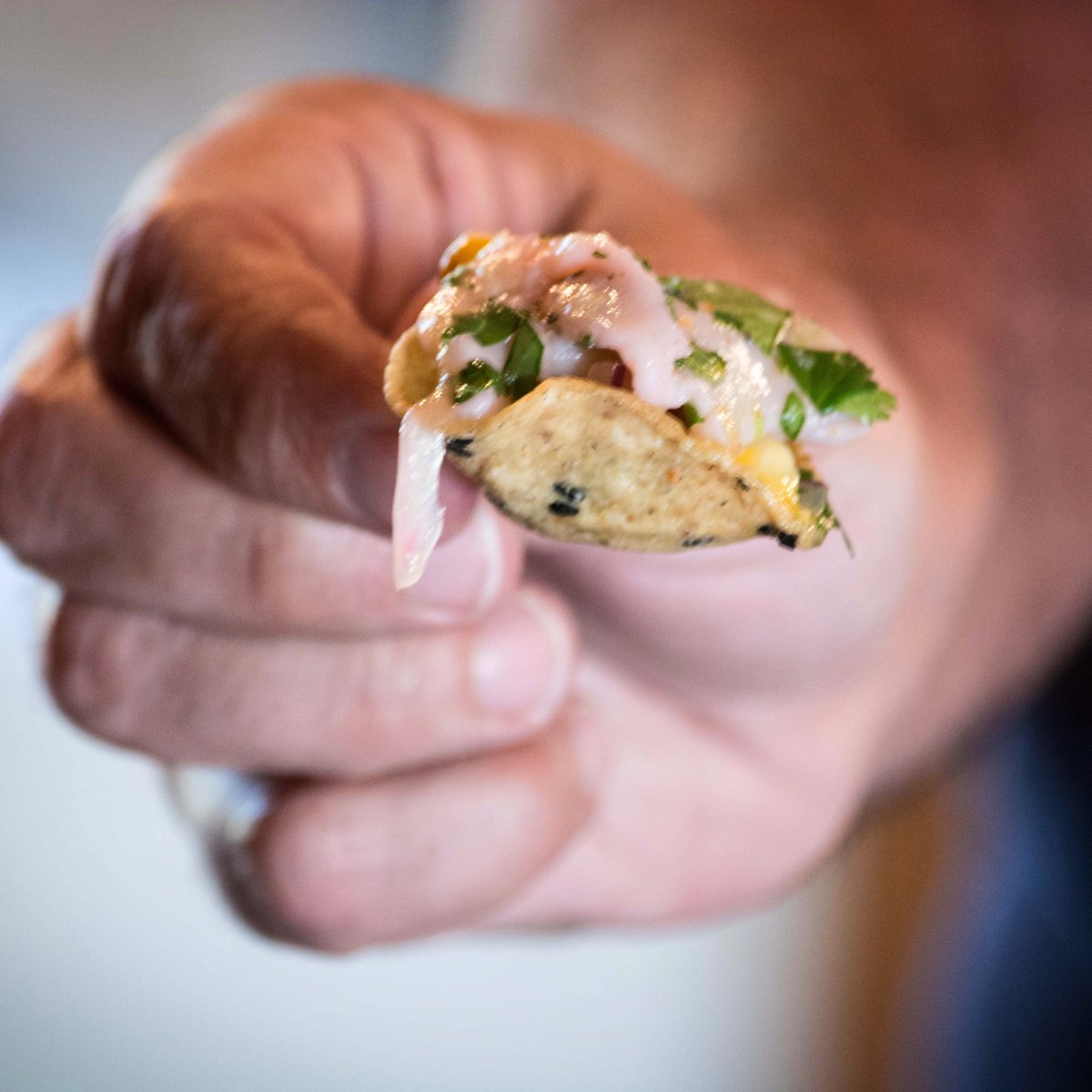 NapaChauffeur's tweet photo. @DippinChips thought you might like this shot. Dippin' Chips in Napa scooping up ceviche https://t.co/9aUJdDBWGv