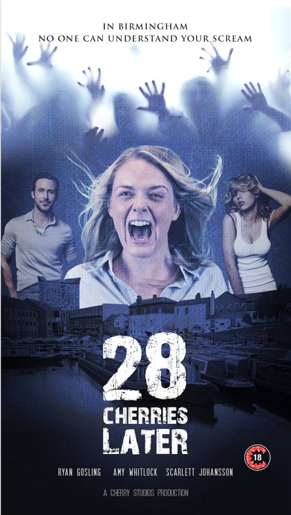 clevercherry's tweet photo. That's a wrap folks 🎬. The 28 Cherries Later poster as chosen by you! Coming straight-to-a-DVD near you. https://t.co/jwkF06DRIE