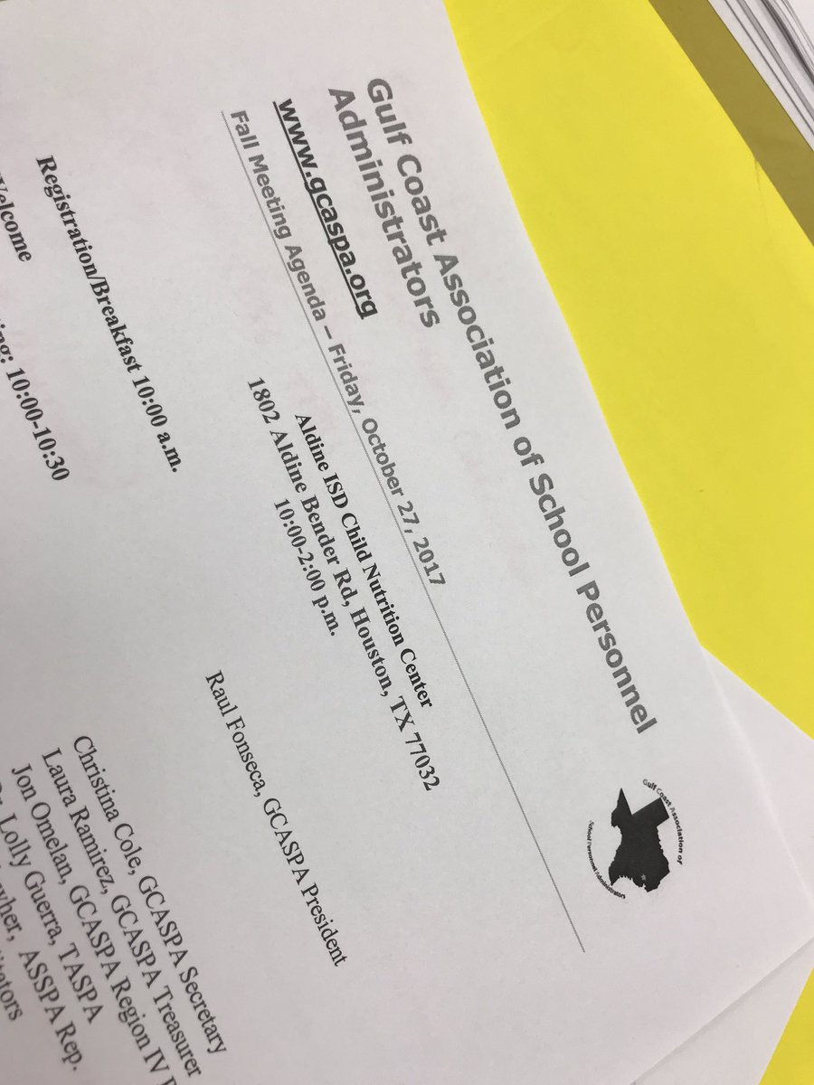 AliefISDHR's tweet photo. #GCASPA meeting today... #HR Gulf Coast collaborating on hot topics #ESSA #contracts... always learning! https://t.co/9UgnDBMYRG