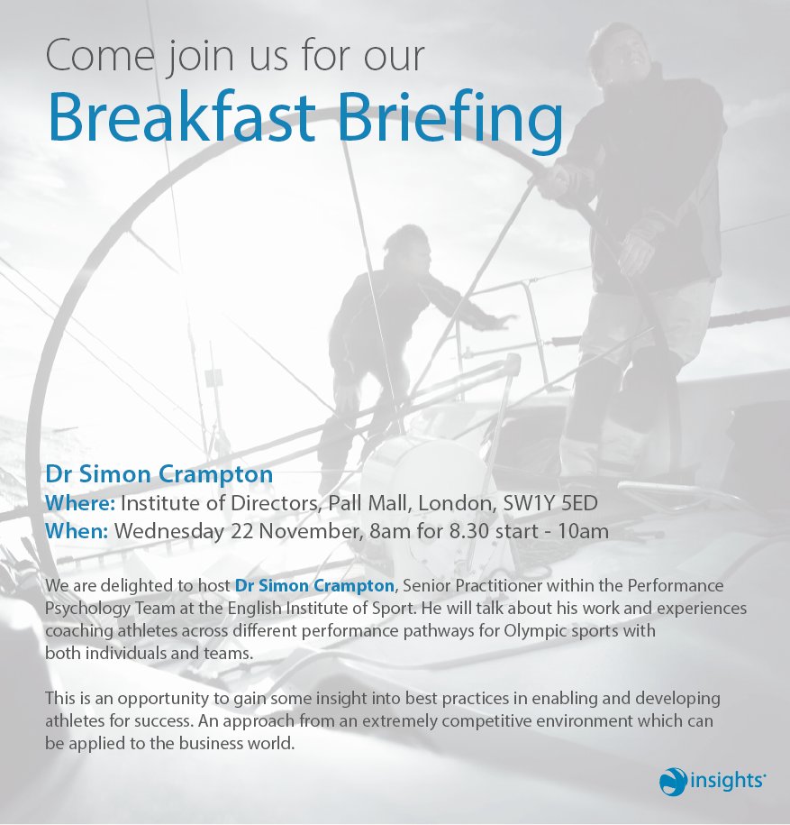 Insights's tweet photo. Aligning the success of sport coaching with business performance. Breakfast Briefing on November 22nd in London: https://t.co/OaWshl32I9 https://t.co/QvuDZ54ECD