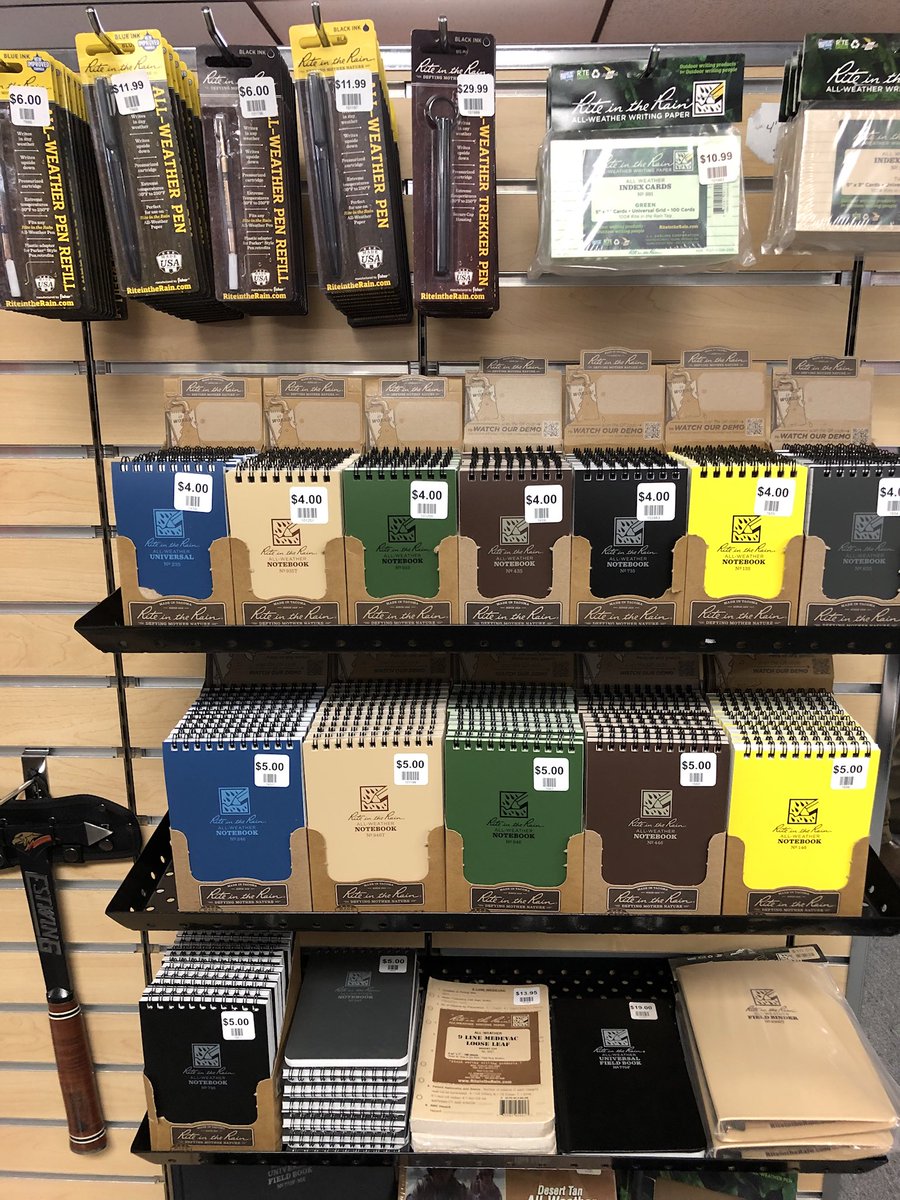 Ktac07's tweet photo. Rite in the Rain restocked!  @RiteintheRain #ktac https://t.co/XFYYQ9gE6d