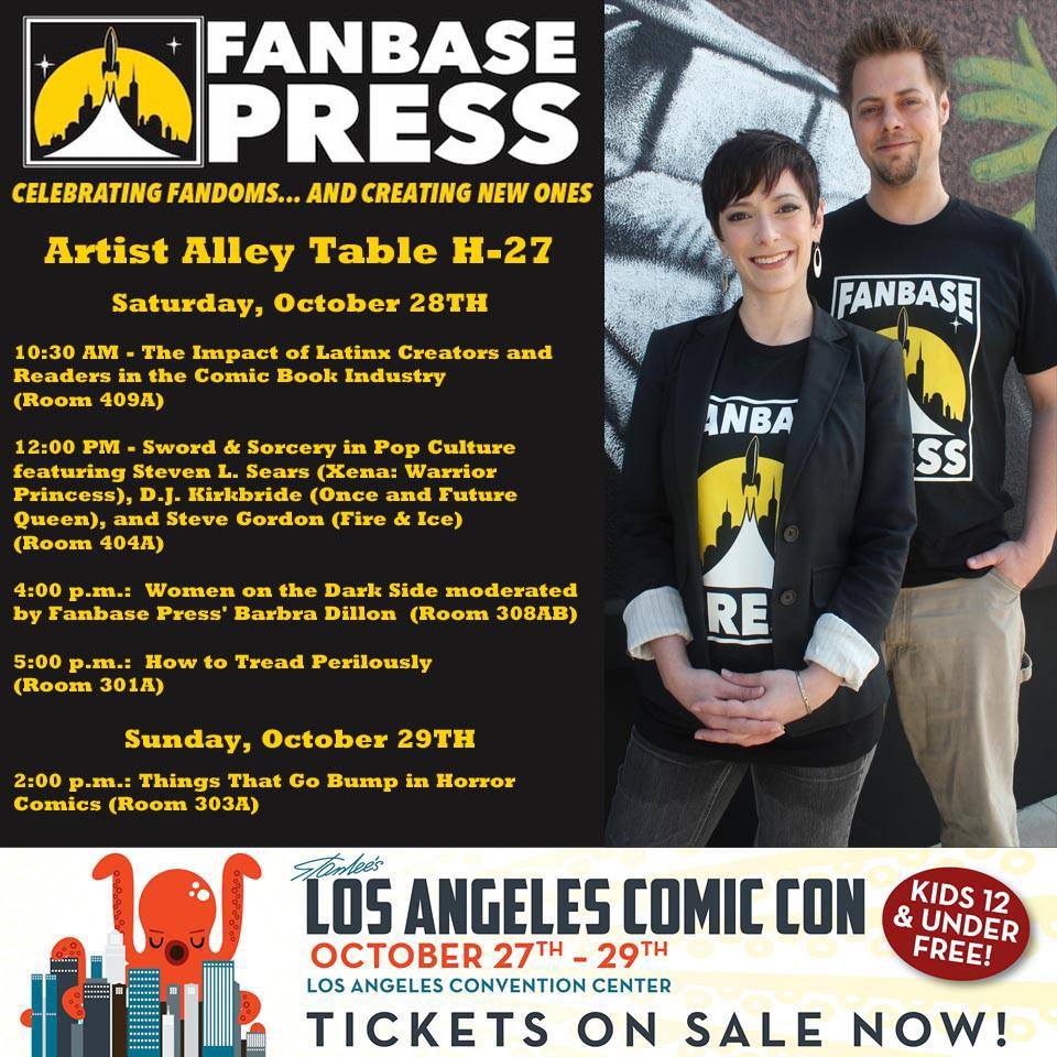 geekyparent's tweet photo. Fans of @Fanbase_Press, they are headed to #LAComicCon this weekend. Check out their #geekygoodness lineup. #LACC17 https://t.co/ieWfgdD7H6 https://t.co/c5MXTTsZgH