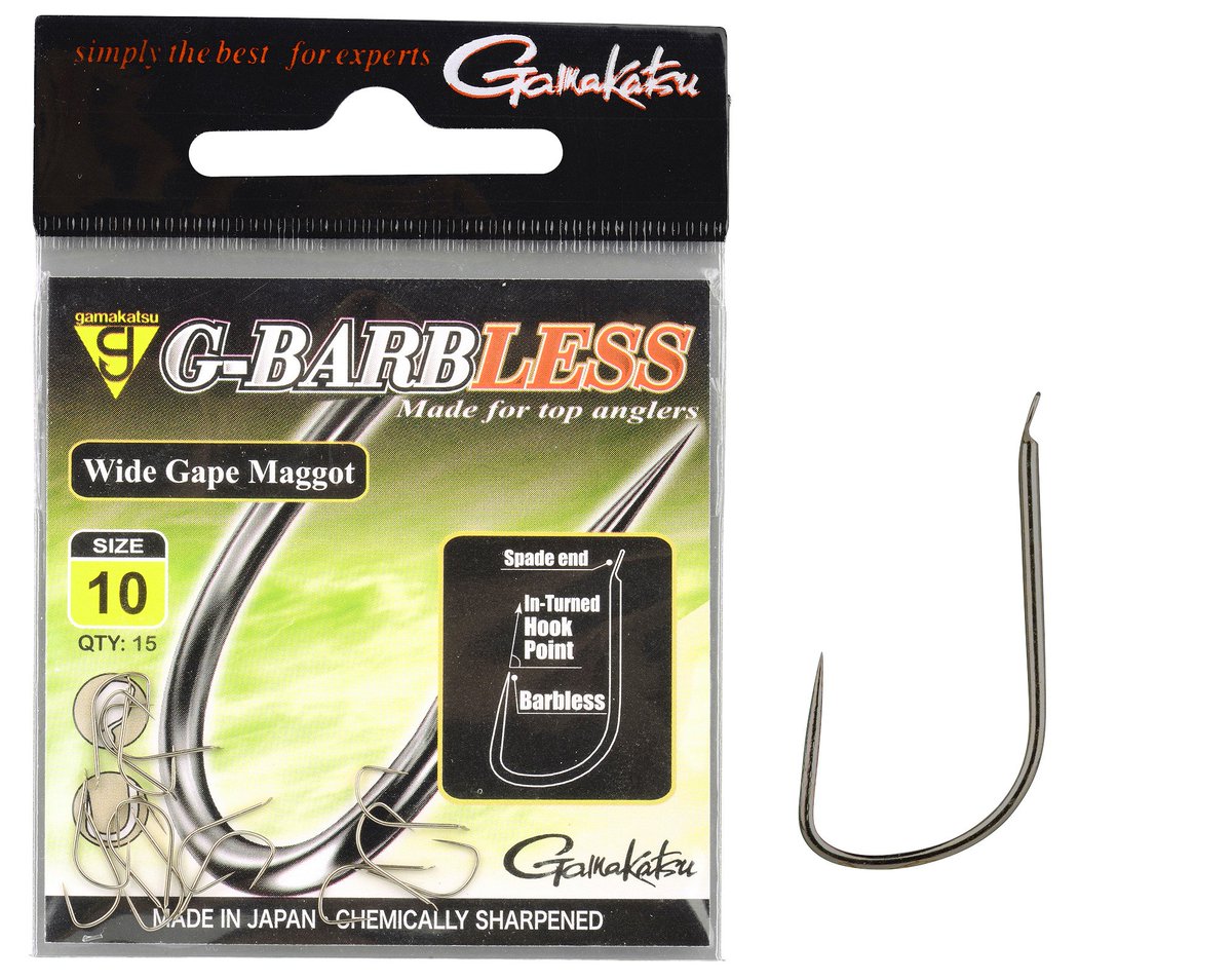 The Best Commercial Maggot Hook out there ? 
Gamakatsu G Barbless Wide Gape Maggot 
RRP £2.49 for 15 hooks 

Long Term Quality by Gamakatsu