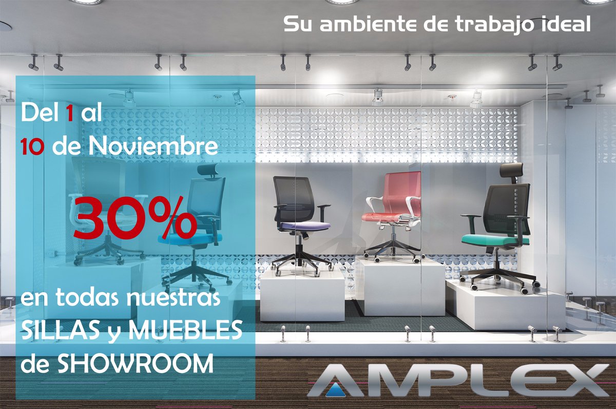 amplex_colombia's tweet photo. Ven y disfruta de un 30% de Descuento en Sillas y Muebles de nuestro ShowRoom. De Lunes a Viernes 8:00am a 5:30pm #Amplex #suambientedetrabajoideal #mobiliariodeoficinabogota #diseñodeoficina #amplexproyectos https://t.co/vKXVDMtcIw