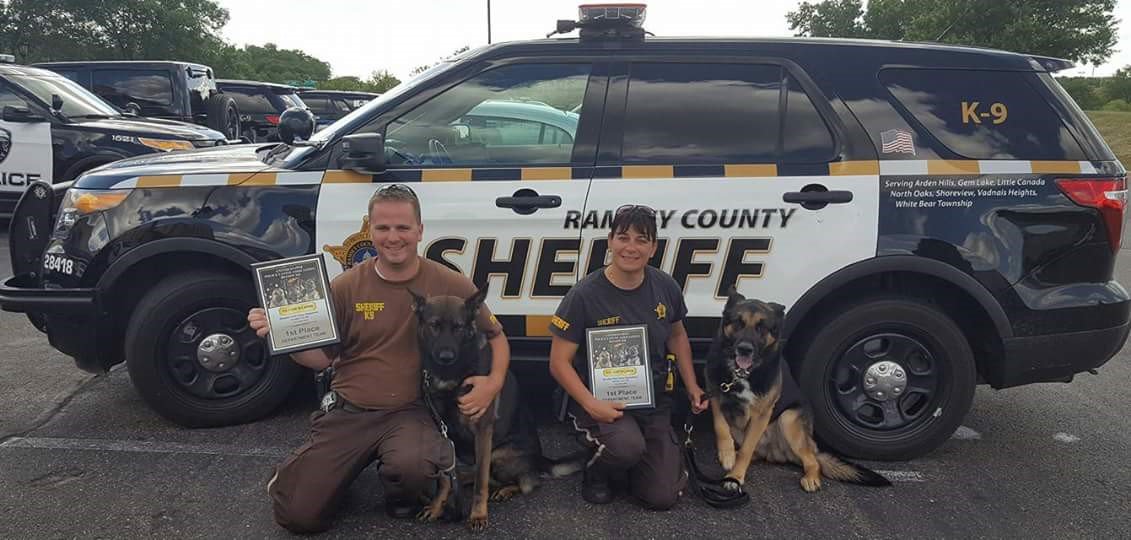 RamseySheriff's tweet photo. This week we mourn the loss of K9 Reggie (who lost his battle with an illness).  He was a great partner to Deputy Daly.
#NeverForgotten https://t.co/yPwVnBPB8k