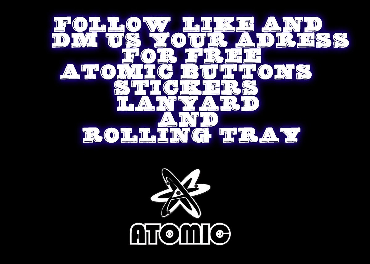 follow, show some love to our page and DM us with you address and well send FREE Atomic Cones Swag