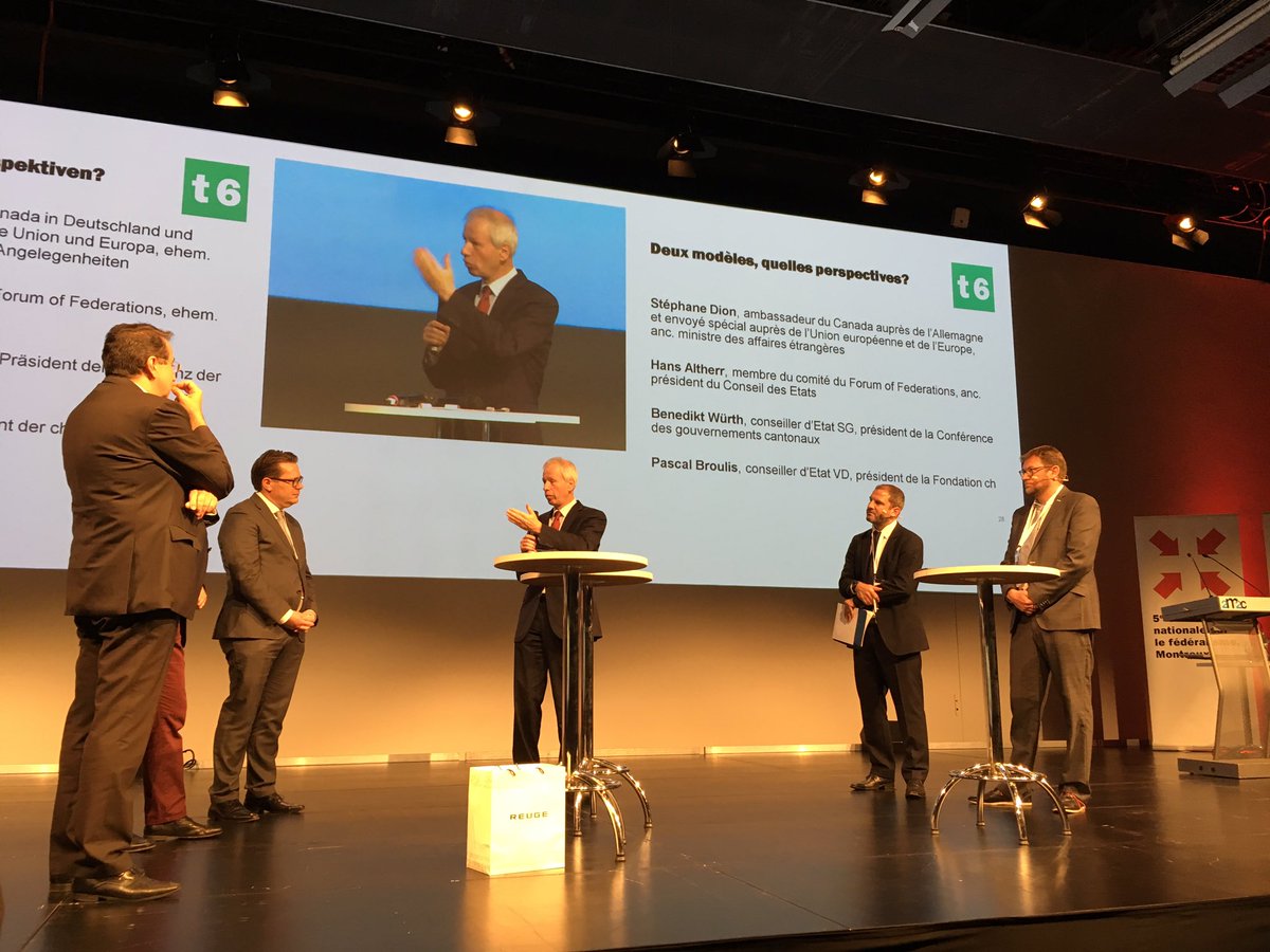 Présentation devant le gouv. fédéral + cantonaux suisse. Thèse: le fédéralisme est l'autonomie de chacun et la loyauté à tous. <a href="/CFED17/">Fédéralisme 2017</a>