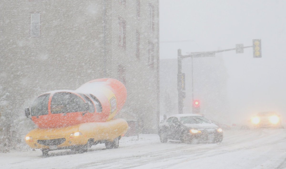 Andrew Krueger On Twitter Wienermobile In Snow Downtown