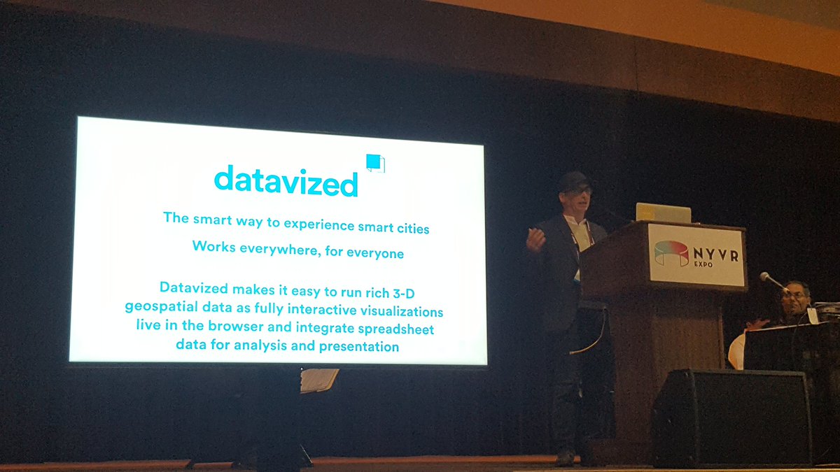 datavized's tweet photo. @datavized CEO and Co-founder @mcgrory pitches @nyvrexpo Demo Products: #Booth626 Sign up: https://t.co/HmHS3pCg4s #SmartCities #WebVR https://t.co/u0swfbYGVl