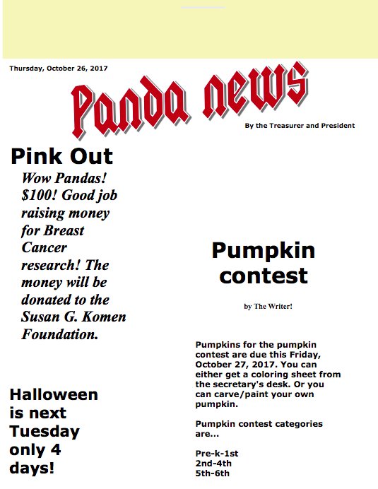 PaddockRoad66's tweet photo. Student Council's Newsletter! #leadaership #writing #creative https://t.co/sAehi9toAs