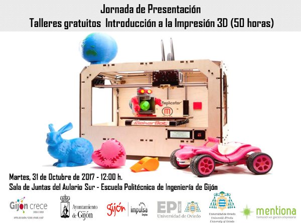 MENTIONA_'s tweet photo. #formación #impresión_3D #gratuitos #PLF2017 #AytoGijón @MENTIONA_ @makeprojects_es #maker #print_3D #tecnologías_creativas #innovación https://t.co/fBGaNLyrkO