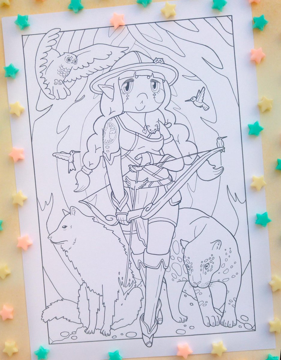KomorebiStars's tweet photo. (1) Wynne is an #elf #witch, who focuses on #beastmastery, she loves all #animals from the depths of her heart 💛🐾
#inktober #animalslover https://t.co/Cj4aczswak