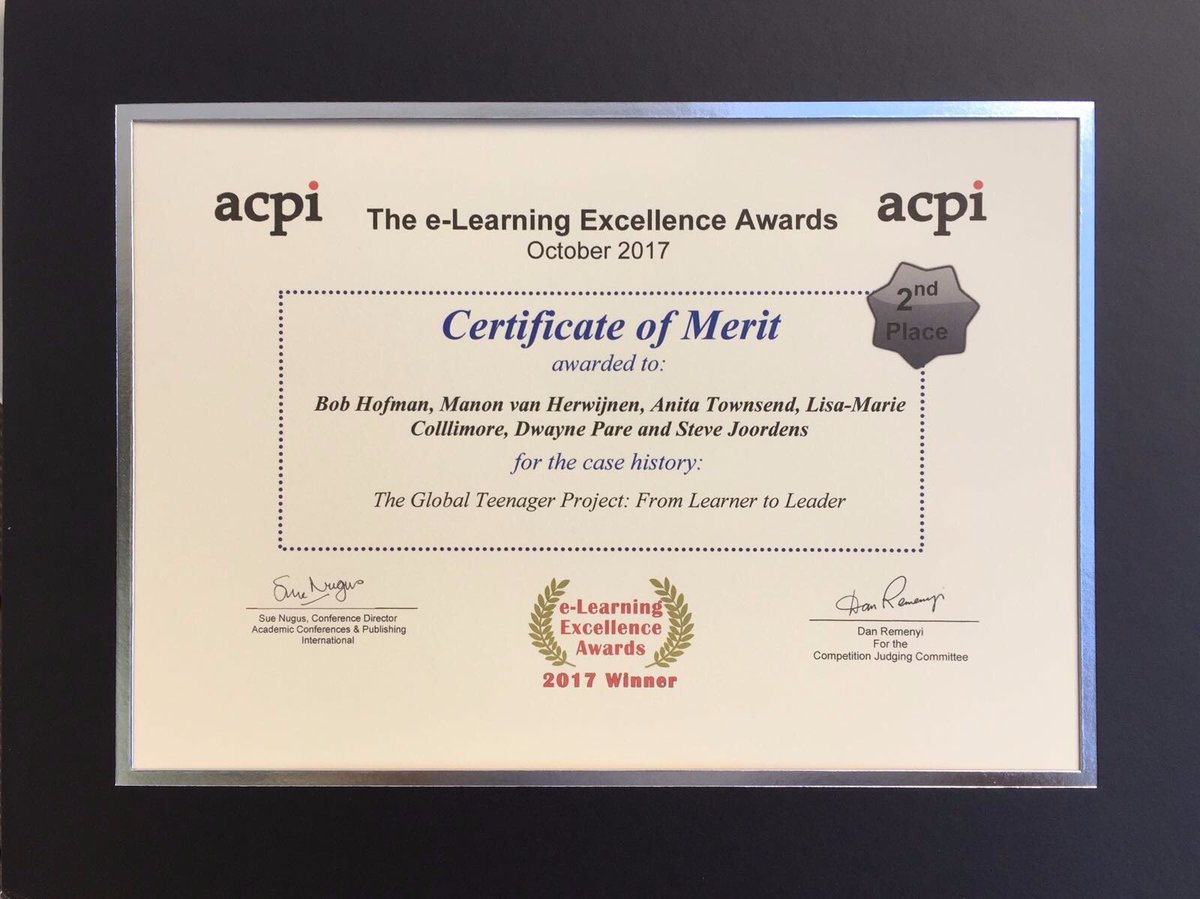 lisacollimore's tweet photo. 2nd place @ the e-learning excellence awards #ecel2017 CONGRATS team! @SteveJoordens @dwaynepare @BobHofman @ManonvHerwijnen #peerScholar https://t.co/LpLTPqBnOP