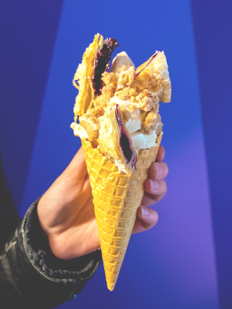 Pie, meet Ice Cream. Ice cream, meet Pie. A match made in ice cream heaven. Make sure to try out the Bumble Berry Pie Cone when we open!