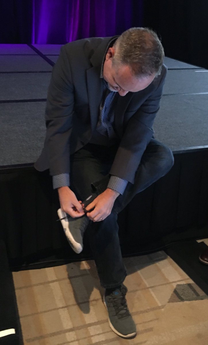 ChannelPR's tweet photo. Classic. @IngramTechSol Tim Ament’s competitive advantage 20 yrs later... #GoodSneakers #RushTheStage #ExperienceIngram https://t.co/IEFb9Py9ak