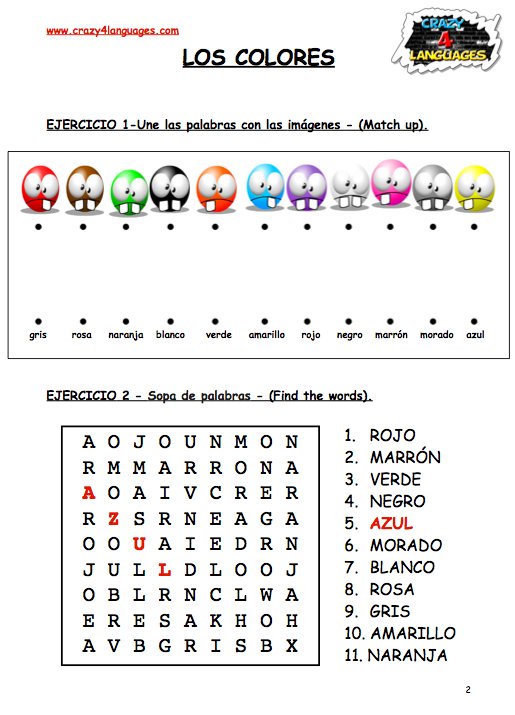 SPANISH RESOURCES - "LOS COLORES" - ICT + PDF - ENJOY !! - #spanishteachers #Spanish #mfltwiteri #MFL 
- goo.gl/5q1tjK