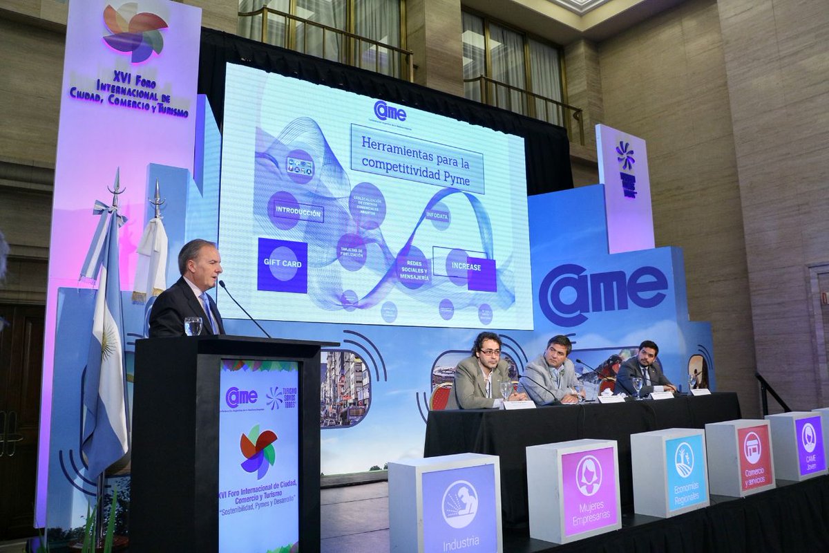 redcame's tweet photo. #ForoCAME @jabereciartua presenta las herramientas tecnológicas para la competitividad de los comercios y casos exitosos de todo el país. https://t.co/sTIFYsZB7d