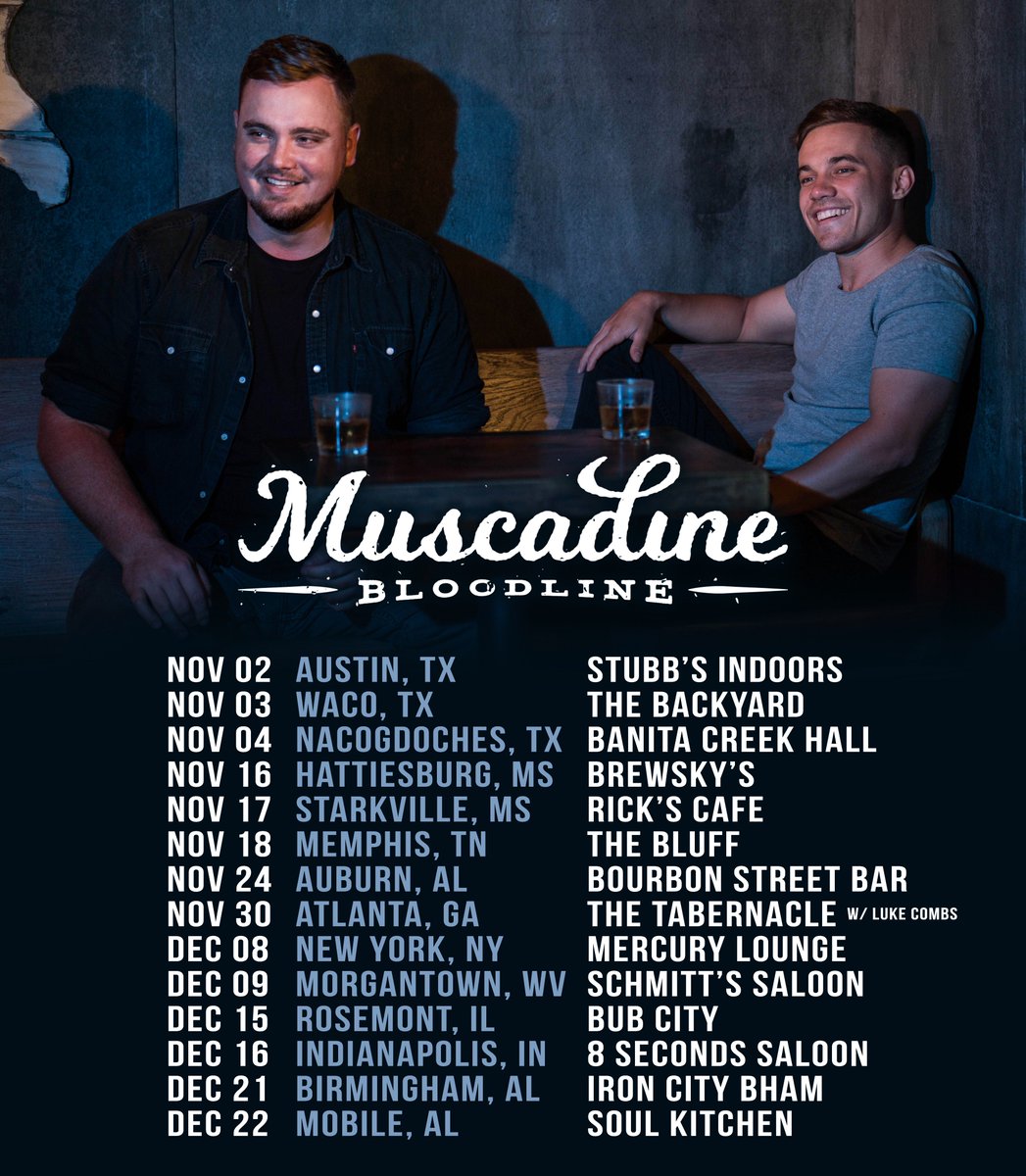 MuscadineBLine's tweet photo. Excited to finish off 2017 in our home state, Bama! #RT for a chance to win a private meet and greet! Snag tix here: https://t.co/BTDQfbWBX0 https://t.co/PV8H4HoXYH