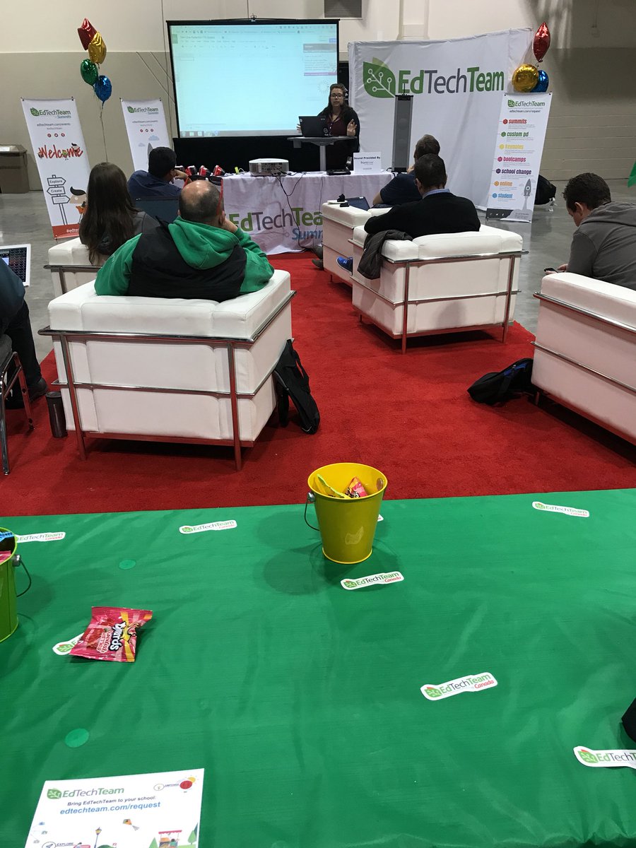 JEAlbright17's tweet photo. #conedtech   A new way to partake in a conference session - on the vendor floor! Cool stuff ... now to remember it all &amp; use it! https://t.co/RO3bmbNJTE