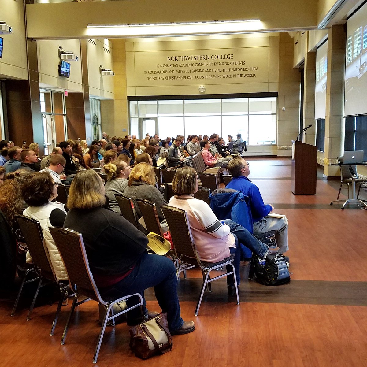 nwciowabusiness's tweet photo. We're thrilled to be hosting over 100 people at today's @entreleadership 1-Day Livestream Event! #learningincommunity https://t.co/1ZoWEtzdFc