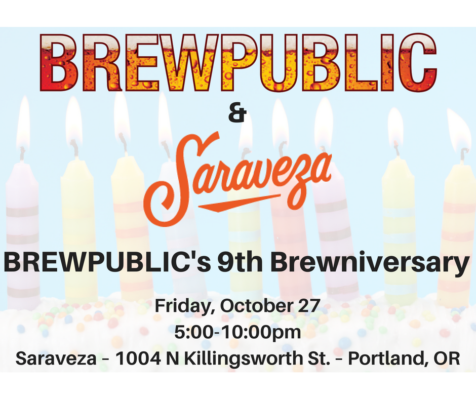 BREWPUBLIC's tweet photo. Tonight we celebrate #KillerBeerWeek with our 9th Brewniversary at @saraveza beginning at 5:00pm. Info: https://t.co/946B1NRvPz #KBW17 https://t.co/HujPBcKk1K