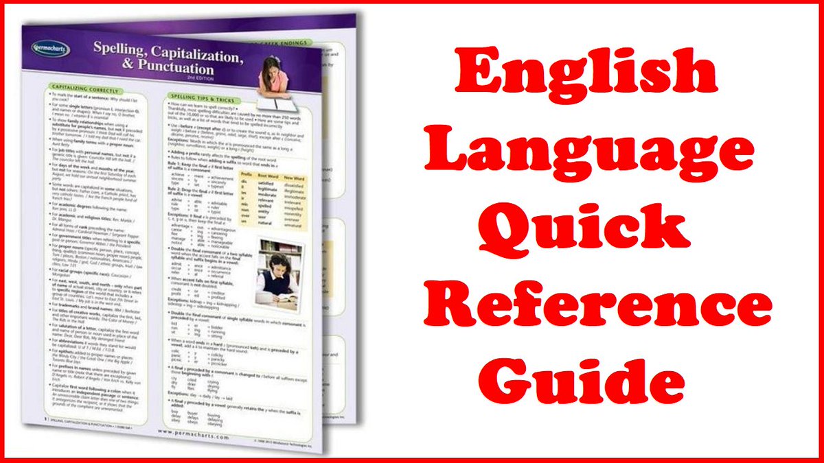 EnglishVikram's tweet image. Order your Copies of this #English Spelling Capitalization &amp;amp; Punctuation Quick Reference Guide here - bit.ly/SpellingCaps

#Grammar