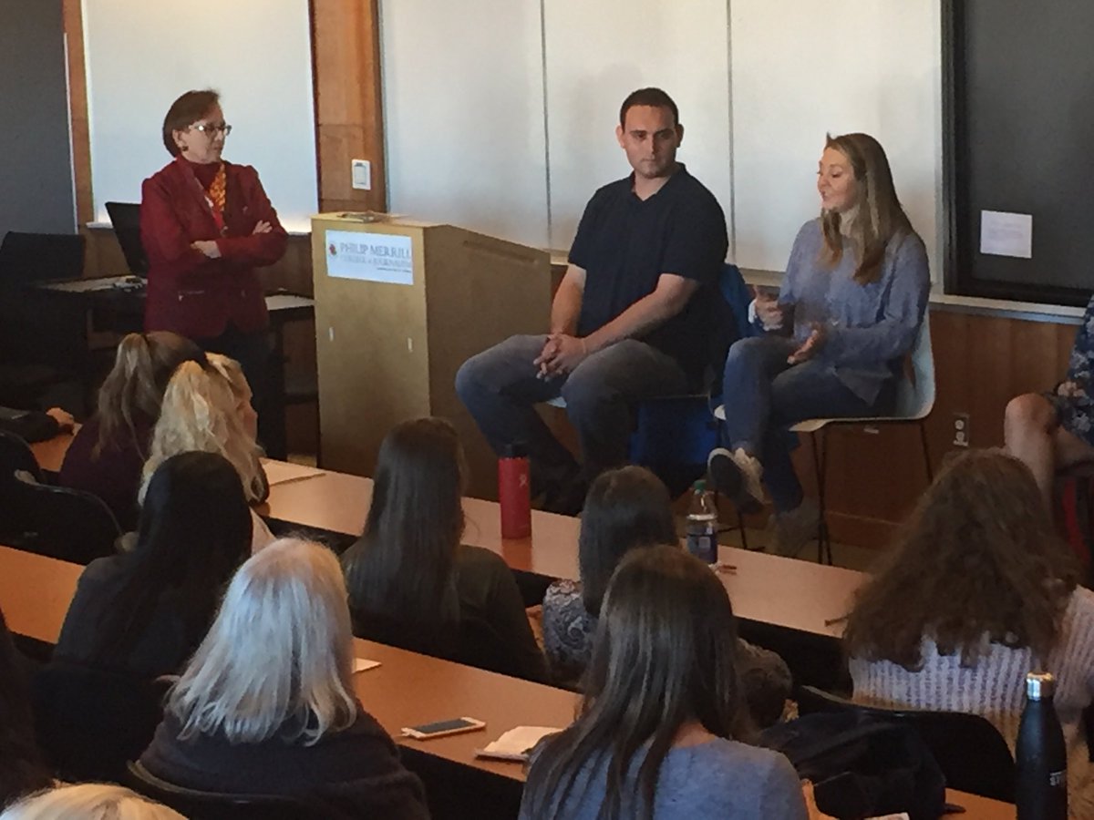 jpgoldman's tweet photo. Panel of students on life as college journalists at full-day confab for HS journalists at College Park. #MDJDAY2017 https://t.co/cjisGEpML3