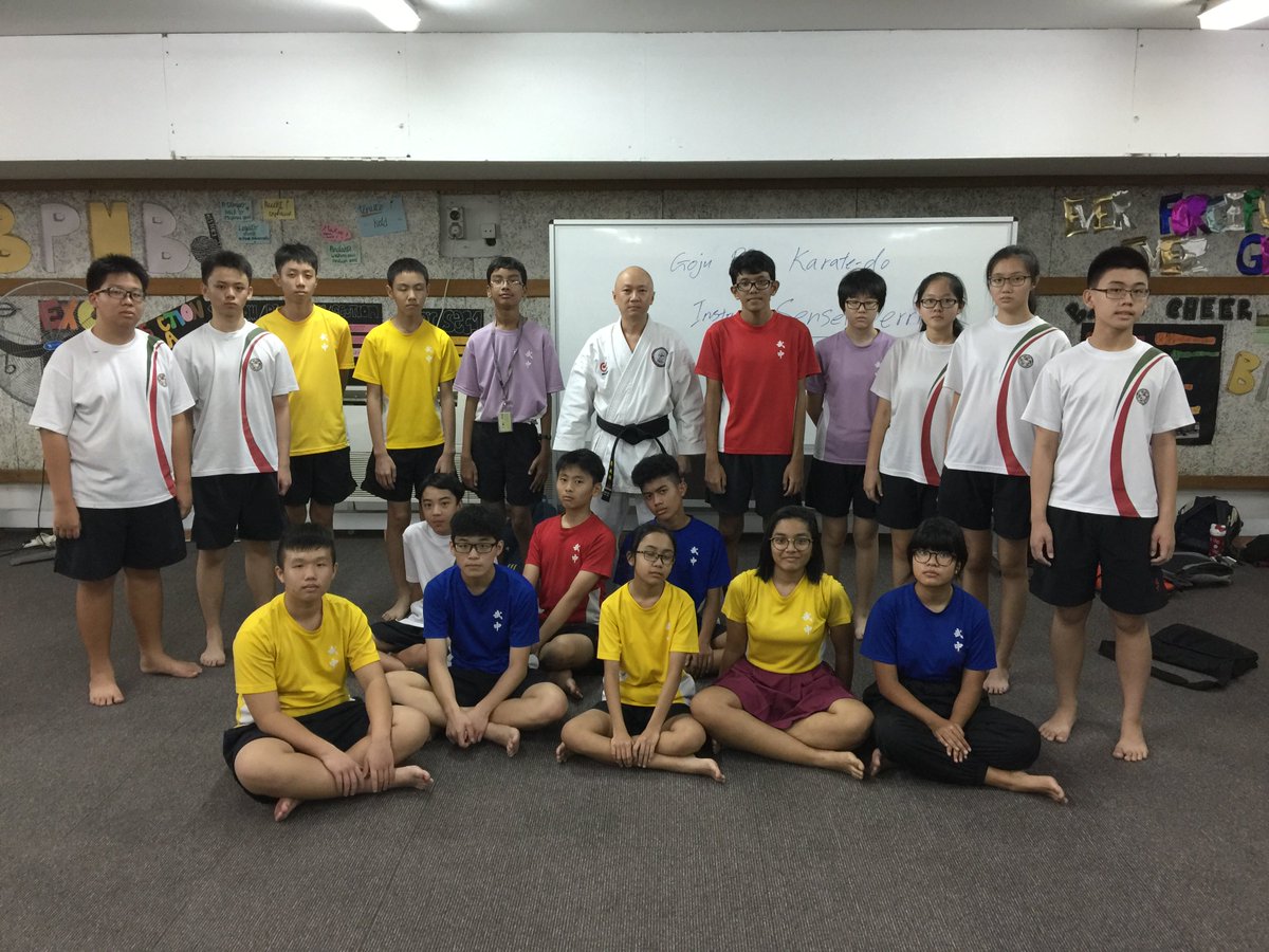 Sensei Derrick returing once a year to Bukit Panjang Government High School for Karate coaching