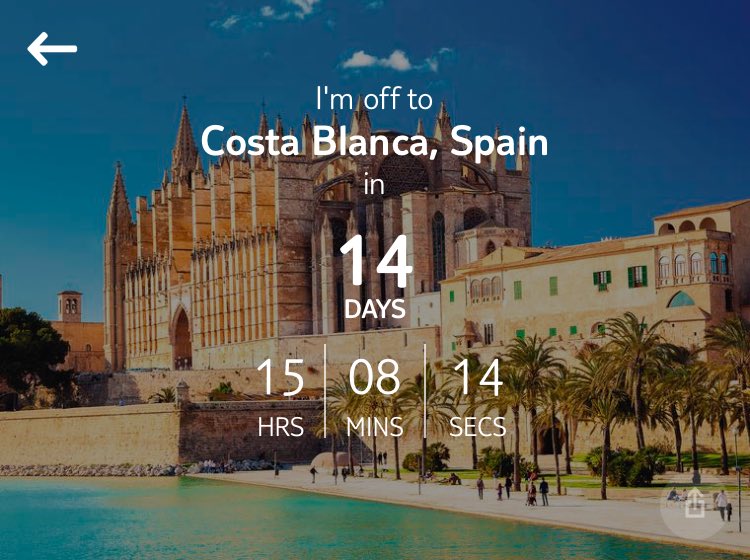 M20RBT's tweet photo. The countdown is on! It's only 14 days till my #holiday to Spain  https://t.co/3xjZYKqAxD https://t.co/yOLfXr1f30