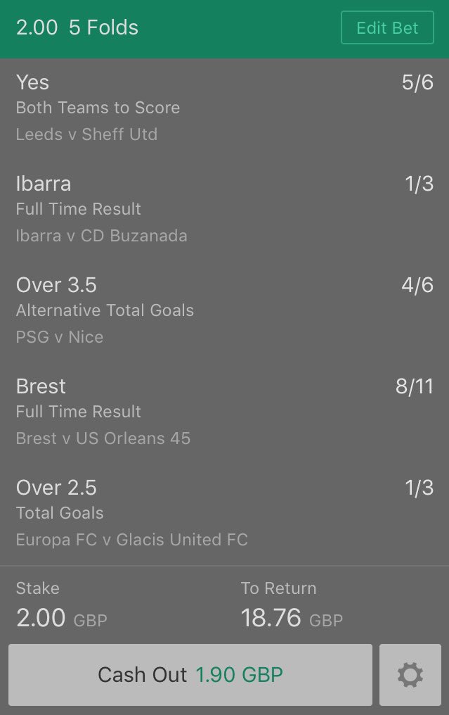 OnePoundPunt's tweet photo. ❗️This is not a Challenge❗️

Two Pound Treat.

Kick off 7pm.

£2 Returns £18.76.

Hit ❤️ if on.

#TwoPoundTreat
#Acca
#LUFC
#PSG
#SheffUtd https://t.co/qlFN8CzxpF