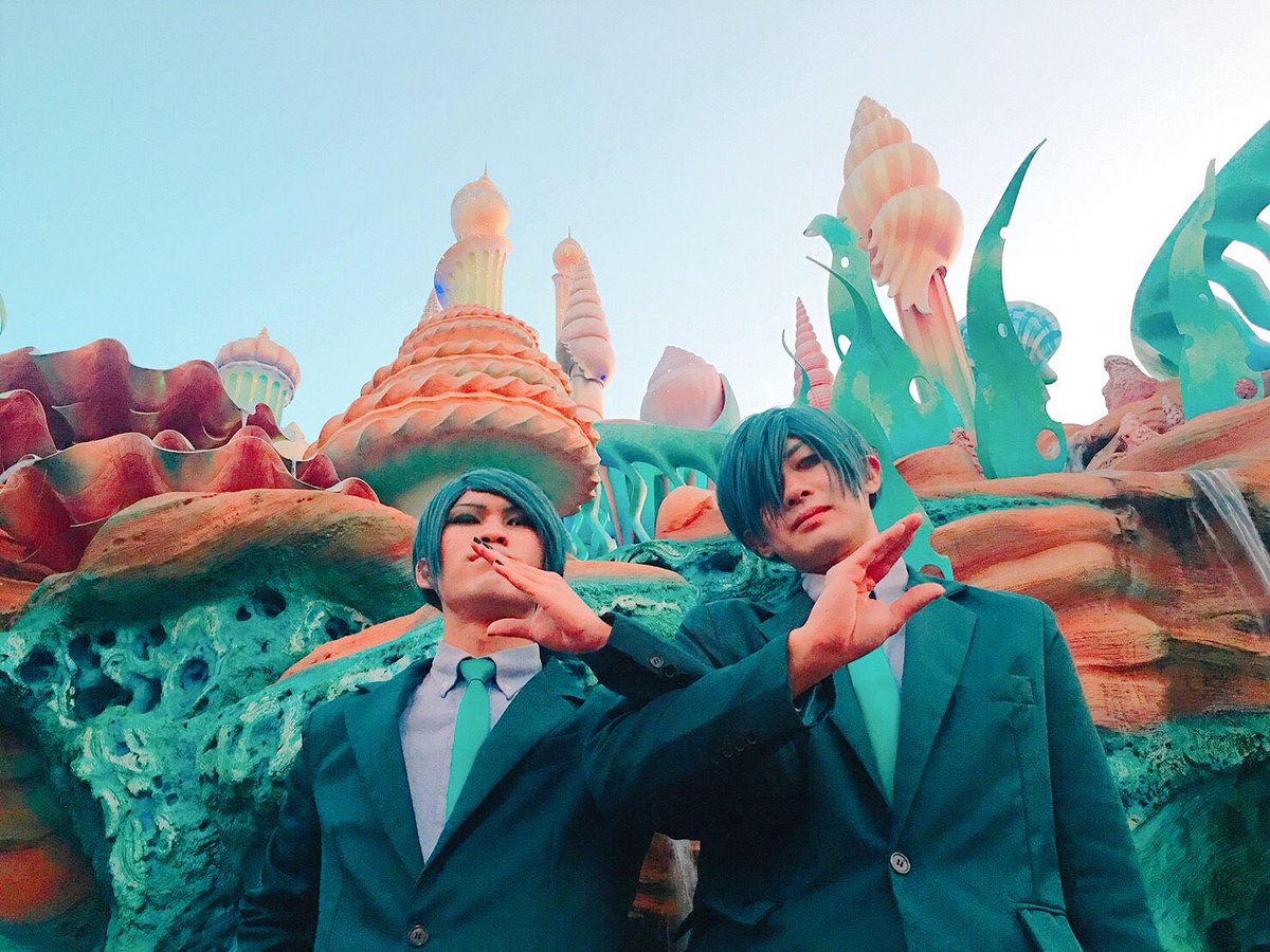 みんな人生初フル仮装で海イン✨ アースラ様、ジェットサム