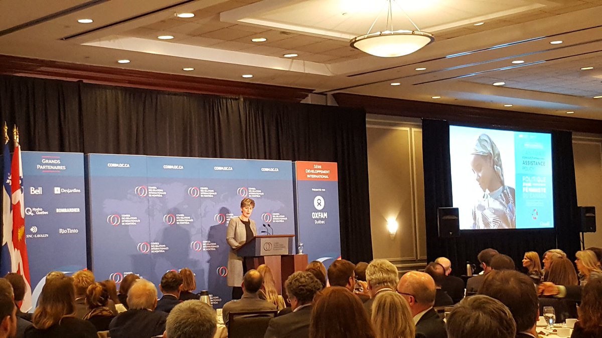 Comite21QC's tweet photo. Une nouvelle politique d'aide internationale féministe par le @Canada présenté par hon. @mclaudebibeau au dîner  @corim_mcfr https://t.co/ob46yTOVq9