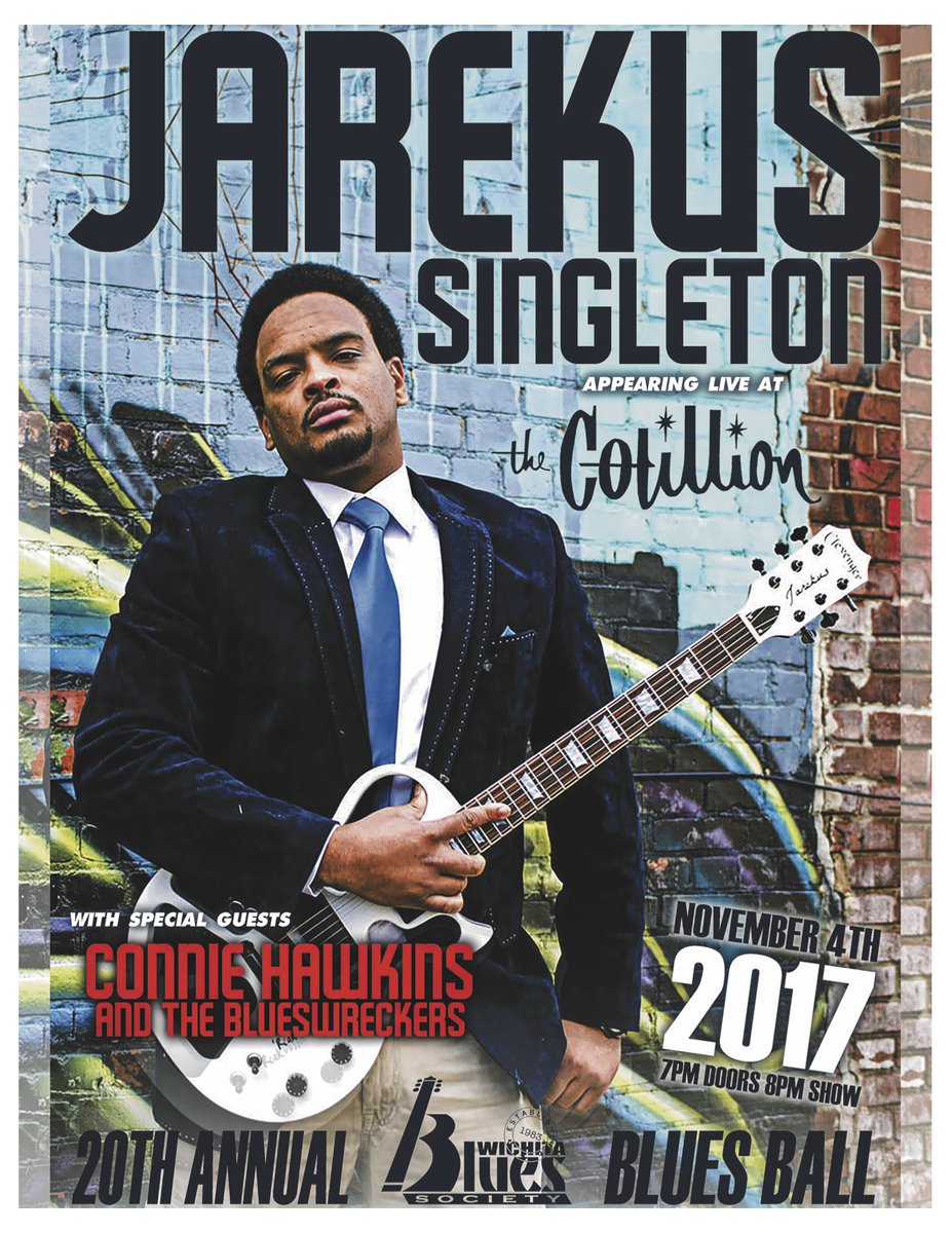The Cotillion (@thecotillion) on Twitter photo The 20th Annual #Wichita Blues Society #Concert is November 4 ft. <a href="/Reakdog/">Jarekus Singleton</a> + Connie Hawkins and The BluesWreckers! thecotillion.com The 20th Annual #Wichita Blues Society #Concert is November 4 ft. <a href="/Reakdog/">Jarekus Singleton</a> + Connie Hawkins and The BluesWreckers! thecotillion.com