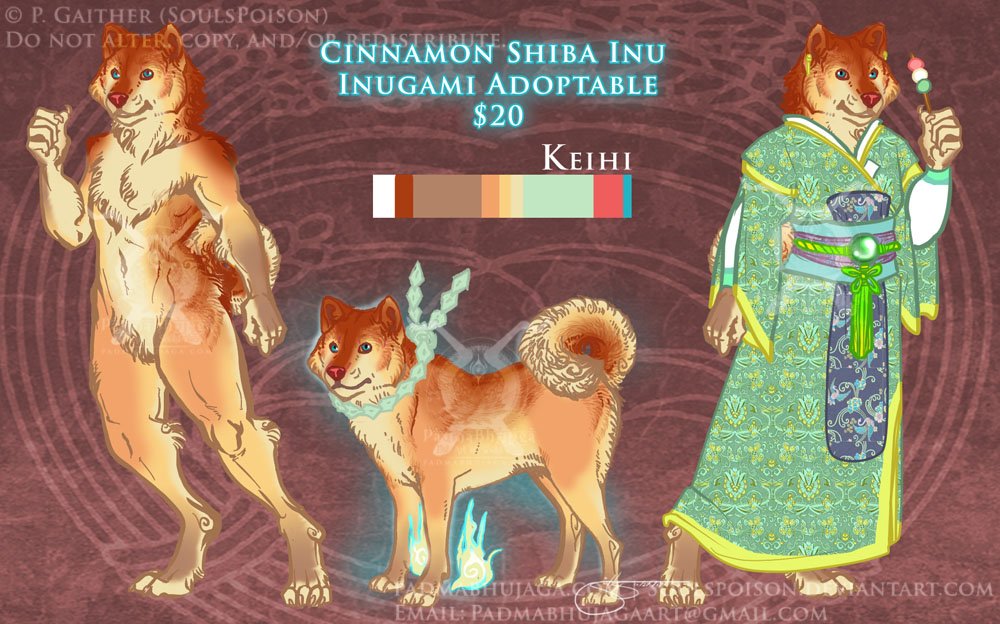 The last Shiba Inu Inugami is a lovely cinnamon colored cutie for fall! They're available for $20, @ to claim~!