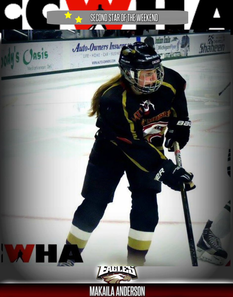 CCWHA_Hockey's tweet photo. As we head into the new weekend, here are our #CCWHA three stars of last weekend:
⭐️⭐️⭐️Hysong: 1g/3a
⭐️⭐️Anderson: 2g/3a
⭐️Wolsmann: 4g/1a https://t.co/ydmENUmwOu