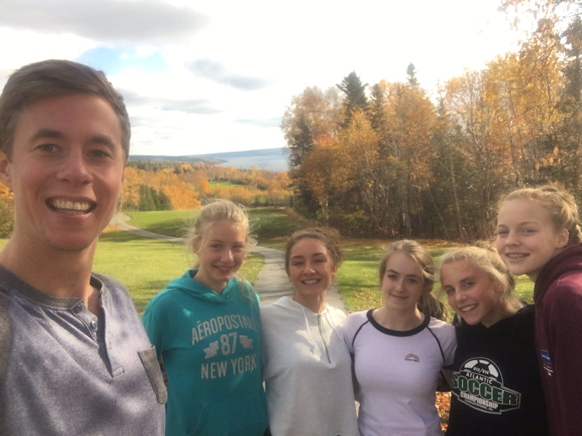 PE_StephenPike's tweet photo. @MealyMountain XC senior girls team is in Gander and all ready for @schoolsportsnl XC provs! #MMCHawks https://t.co/7E04Y5Uyk4