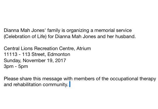 ikhenderson's tweet photo. Please share widely w/Rehab Colleagues - help us celebrate Dianna’s life.   https://t.co/xa0RB2WXUG @UofARehabMed @imacrazedpotter @SCITCS https://t.co/Z99bTi2lzs