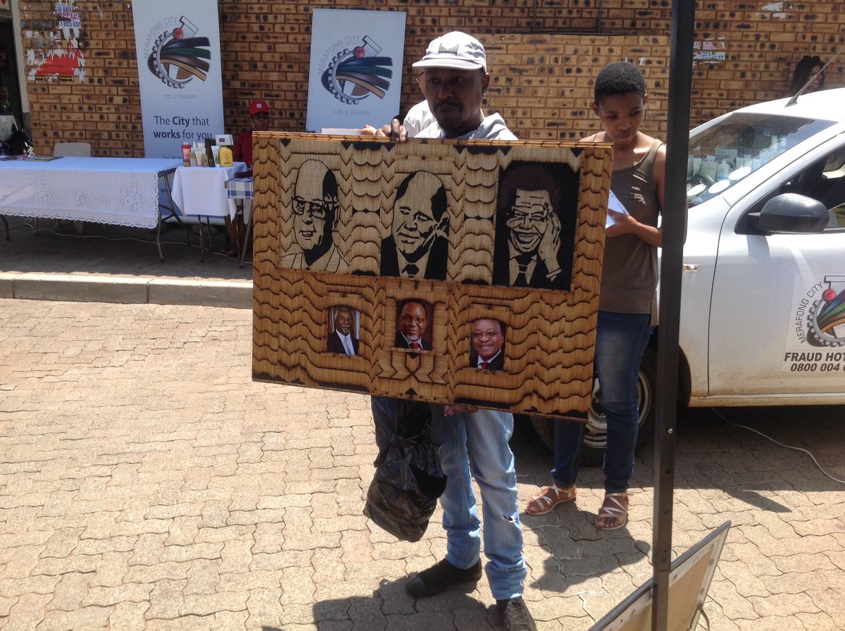 MerafongLed's tweet photo. Taadi, match sticks artist from Khutsong https://t.co/Vy77OMlmJj