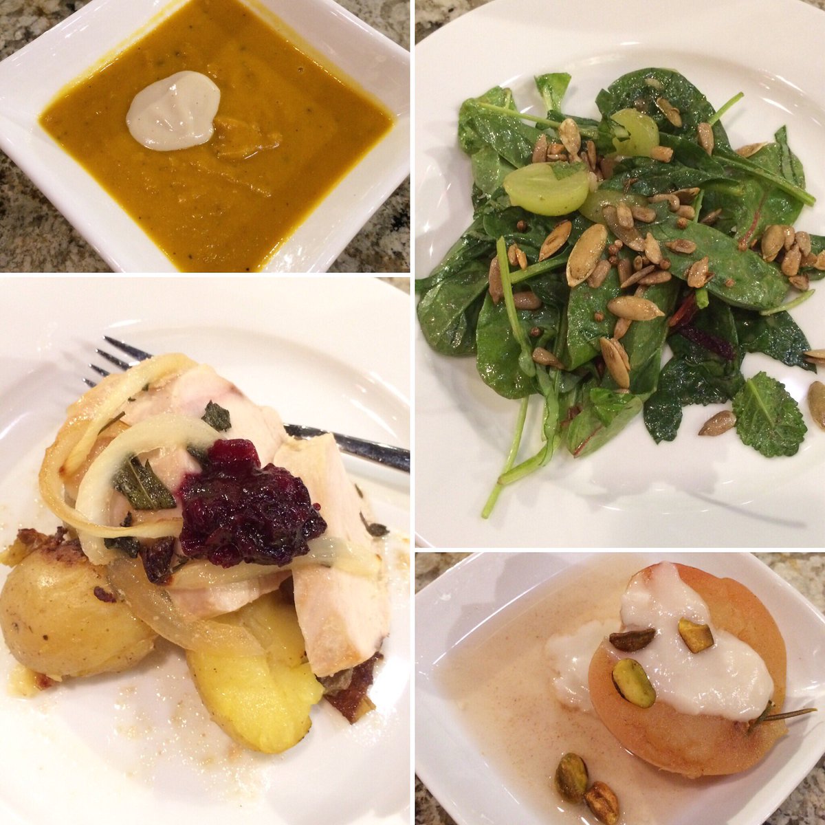 Culinary_Esntls's tweet photo. All four scrumptious courses during Chef Melissa's Harvest Table Dinner class!
#healthyeating #cookingclass #gourmet #foodie #seattle https://t.co/rzNeJsEIQL