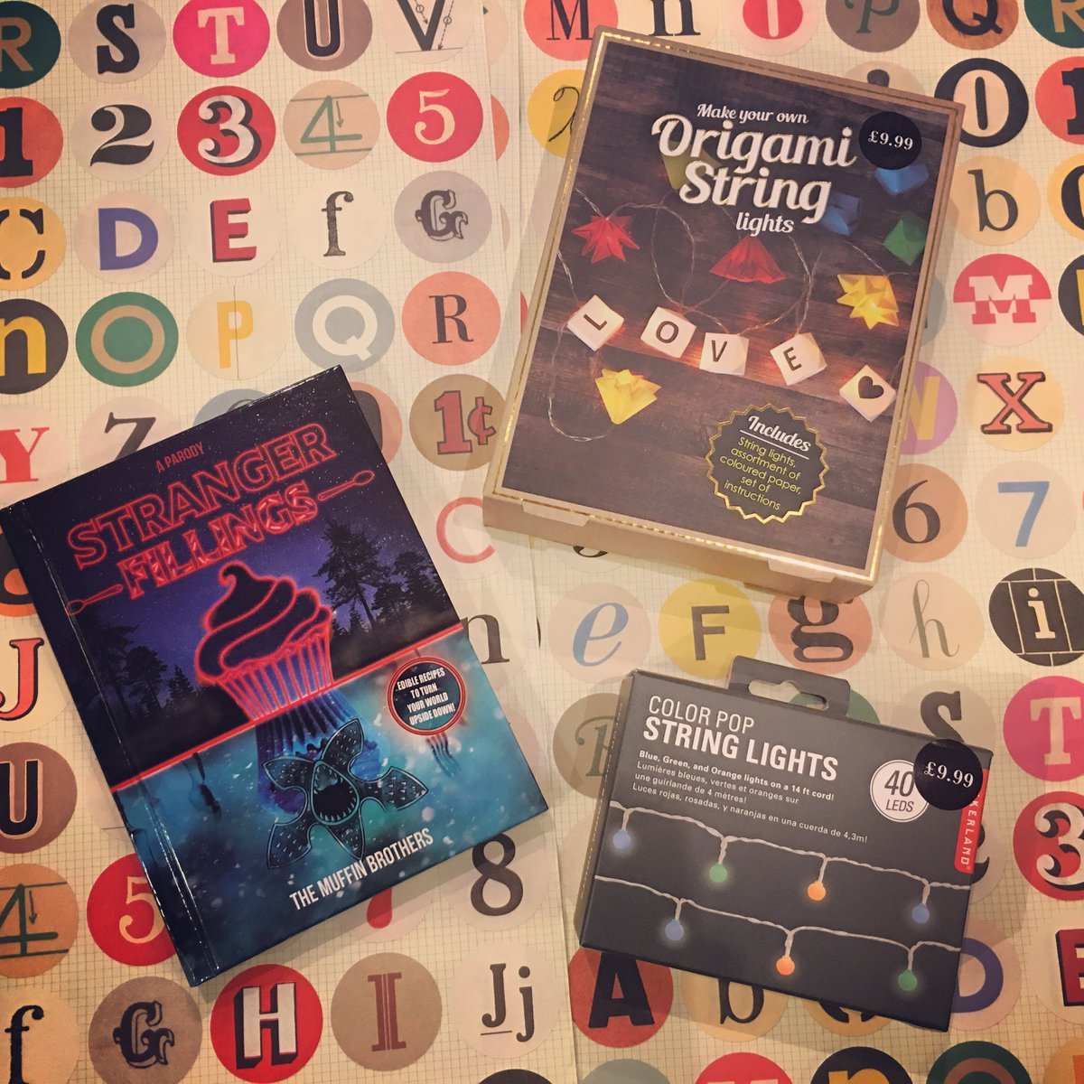 WaterstonesCC's tweet photo. We’re so excited for the return of #strangerthings we’re tempted to recreate that famous scene with these fab stringlights #nerdybooksellers https://t.co/B4xJPN1C4m