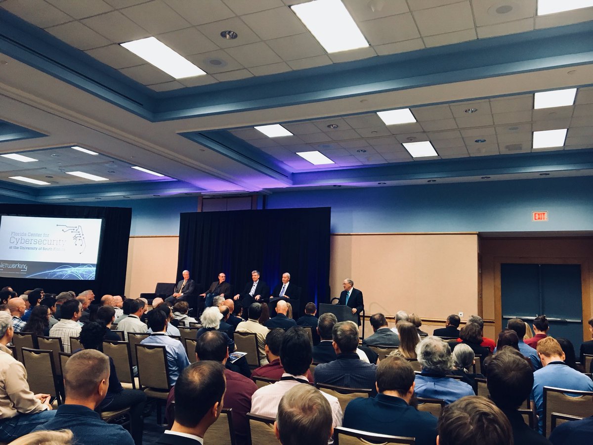Cyber discussion at Florida Center for Cybersecurity Annual Conference  #CyberConFL with V.A. McConnell, Ted Schlein and friends. #cyber #CyberSecurity #cyberIntelligence