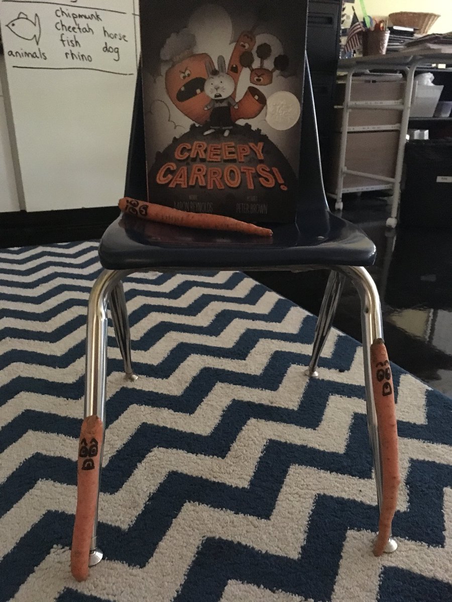 McBride2WA's tweet photo. Creepy Carrots have invaded our classroom! @nestlehuttps #woodwardway #waps https://t.co/iZkxgcG1lg