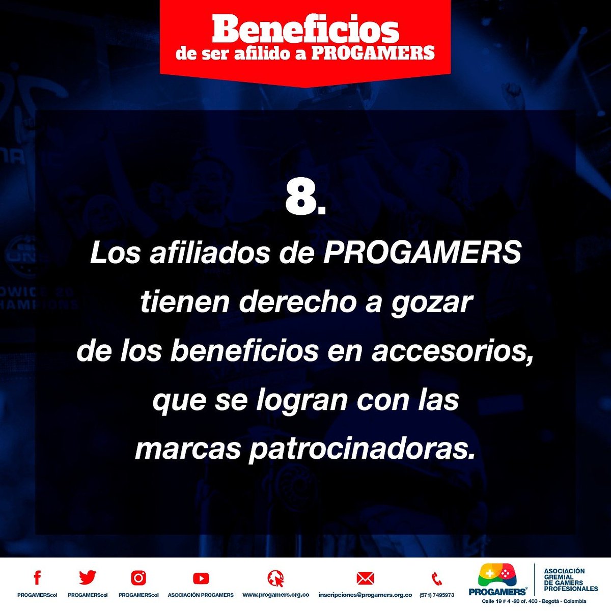 PROGAMERS_COL's tweet image. Quieres ser Gamer Profesional? Aqui esta la octava razón para ser asociado de PROGAMERS #eSports #videojuegos #ps4 #xbosone #pc