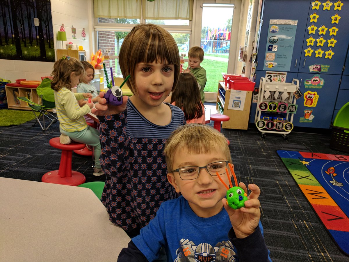 BattersonKclass's tweet photo. We made monsters with the goal to only use ten items to create them. Math monsters make learning fun! https://t.co/76Z0YOgx5M