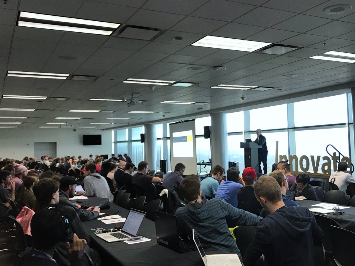 SoFiTechSol's tweet photo. We're live at @HackTheUU with @tcwilkes' keynote! We're excited to encourage #innovation and #nextgen #developers. #utahtech #hacktheu https://t.co/QBJJecOzZO
